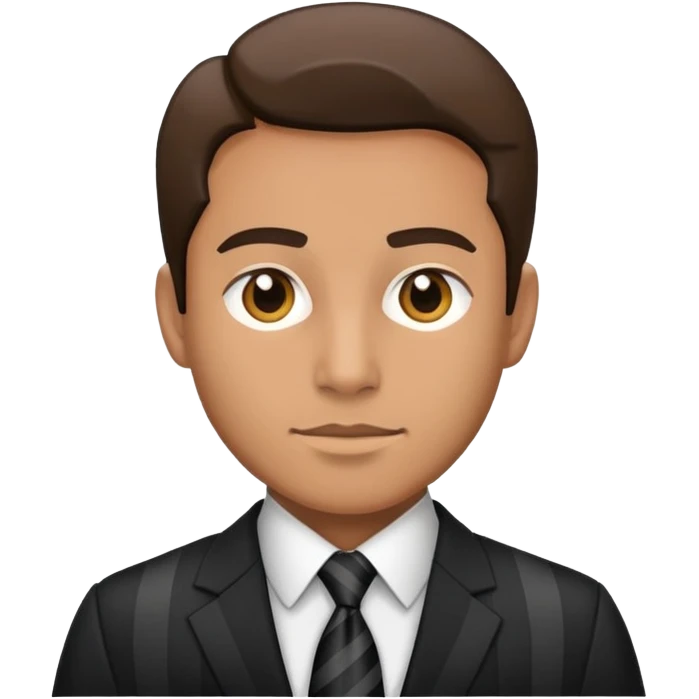 man wearing a suit with black horizontal stripes emoji