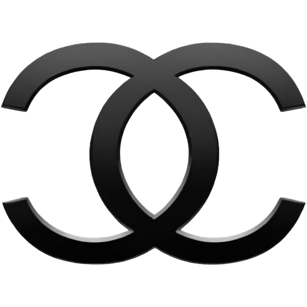 Chanel logo black and white emoji