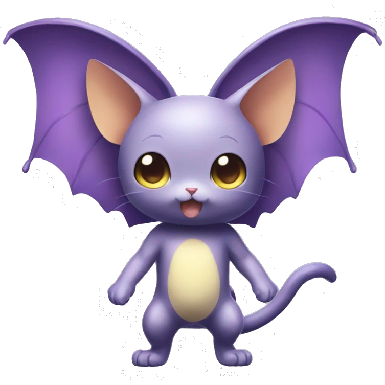Kawaii Cat-Bat-Butterfly-Pokémon-Fakémon Full Body emoji