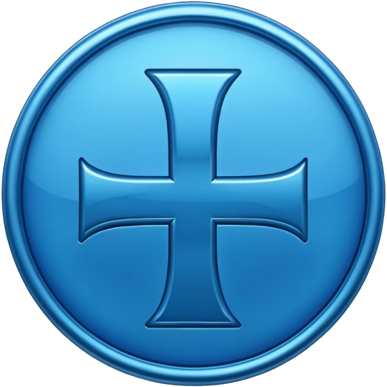 Blue plus(addition) symbol emoji