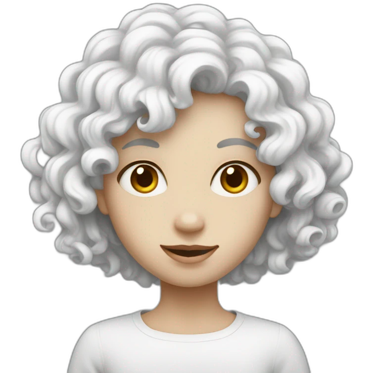 A person with white skin and a curly price emoji