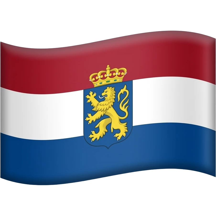 A Dutch flag, but with the Dutch coat of arms on it. emoji