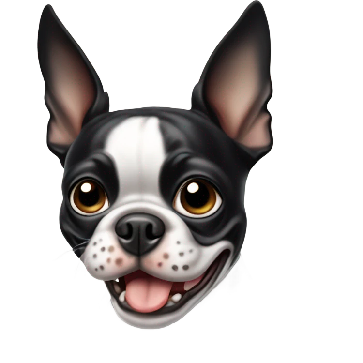 Boston terrier with underbite emoji