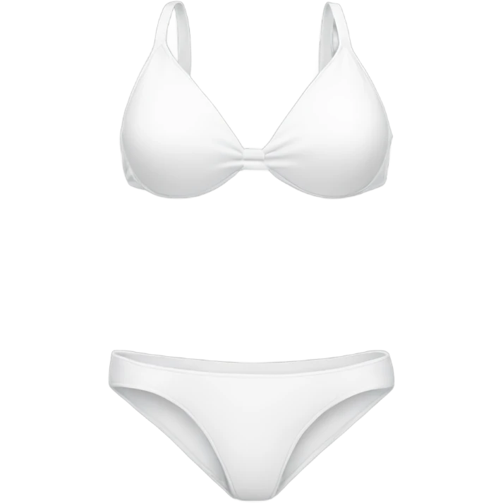 White bikini top and bottom  emoji