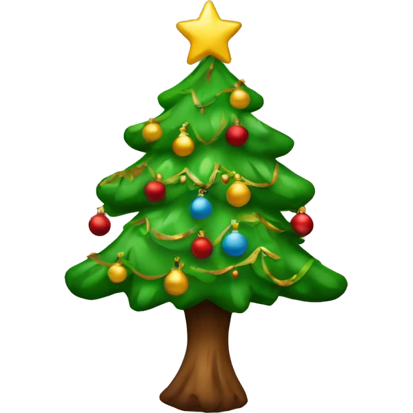 Un árbol navideño decorado muy bonito emoji