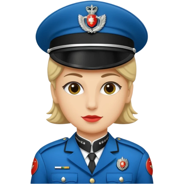 Un emoji di un carabiniere con il grado da carabiniere con uniforme nera emoji