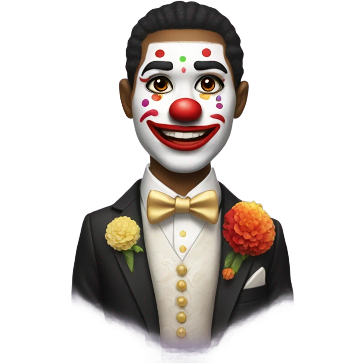 Groom in clown makeup  emoji