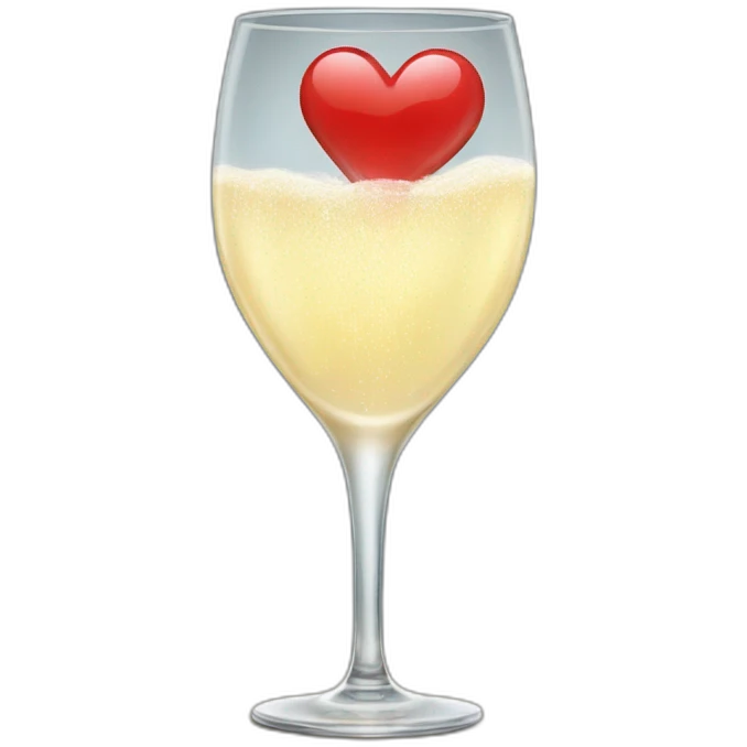 Heart in a champagne glass emoji