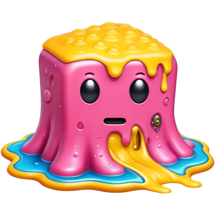 surreal melting SPAM alien landscape emoji