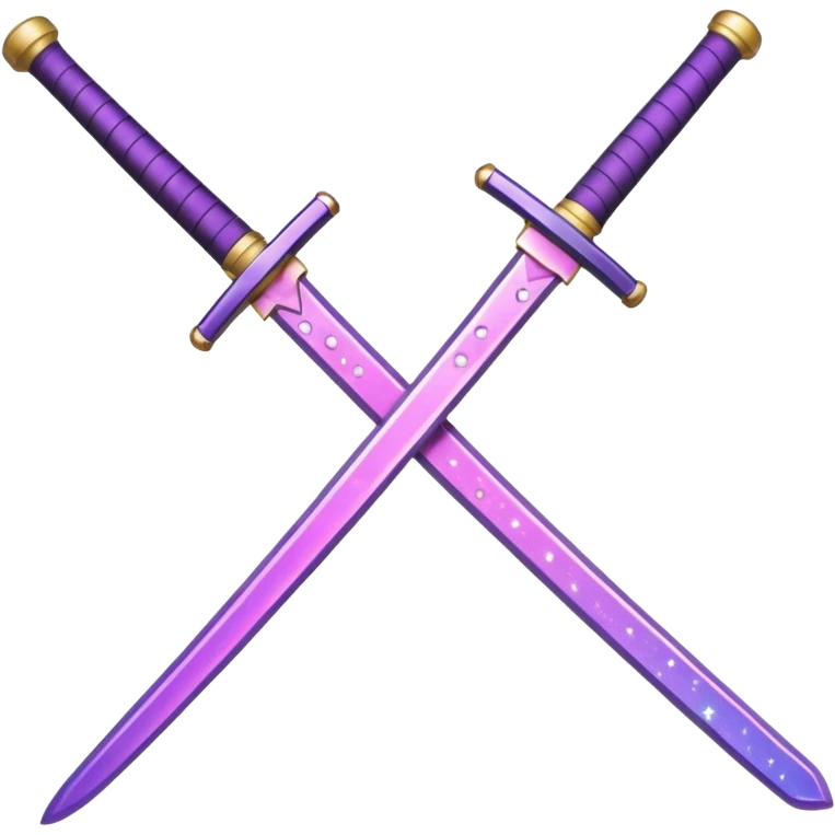 glitter purple and pink katana emoji