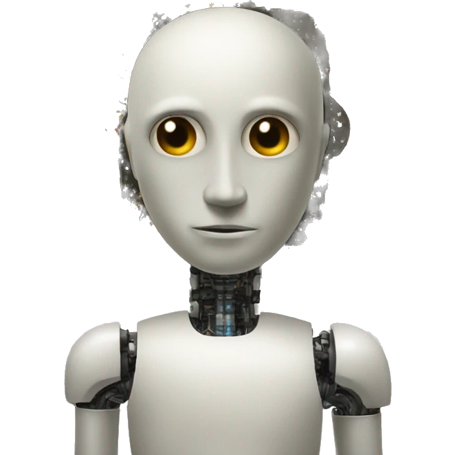 artificial intelligence holding its painting emoji