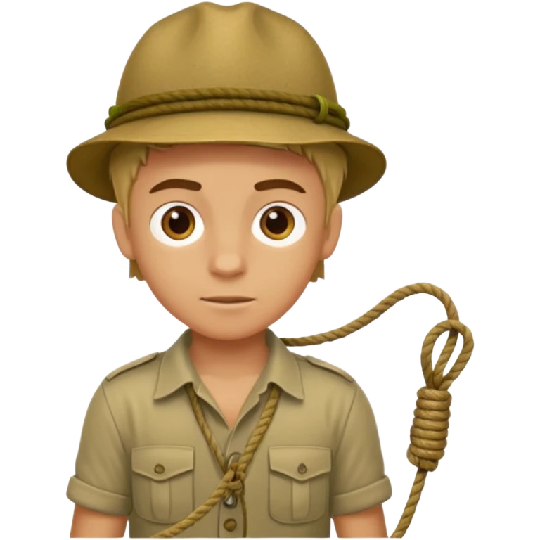 Boy + rope,Jungle Explorers. emoji