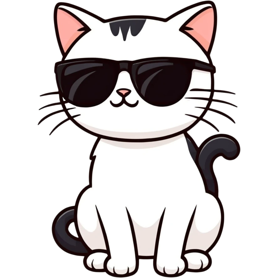 Cat with sunglasses emoji