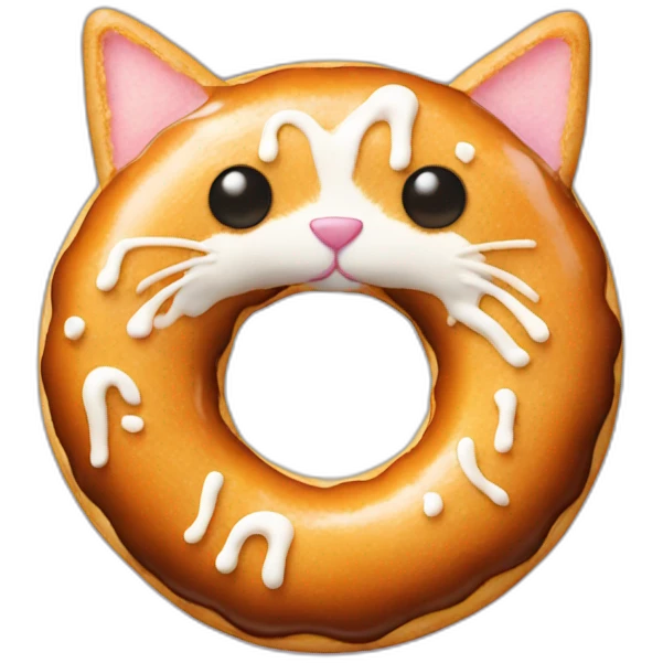 Cat Shaped Doughnut emoji