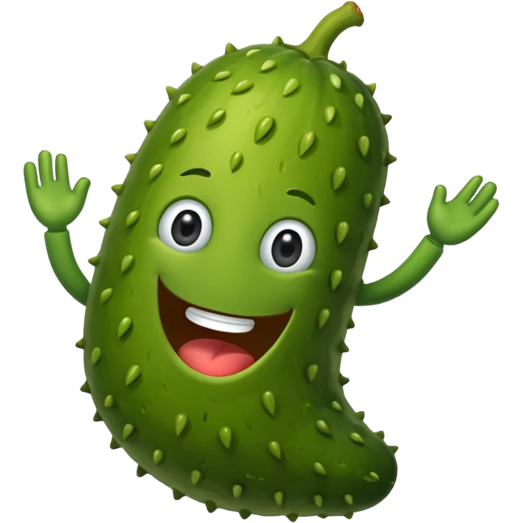 Dancing pickle emoji