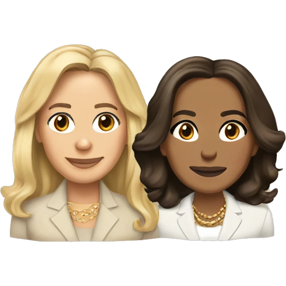 Kamala harris and princess blonde couple  emoji