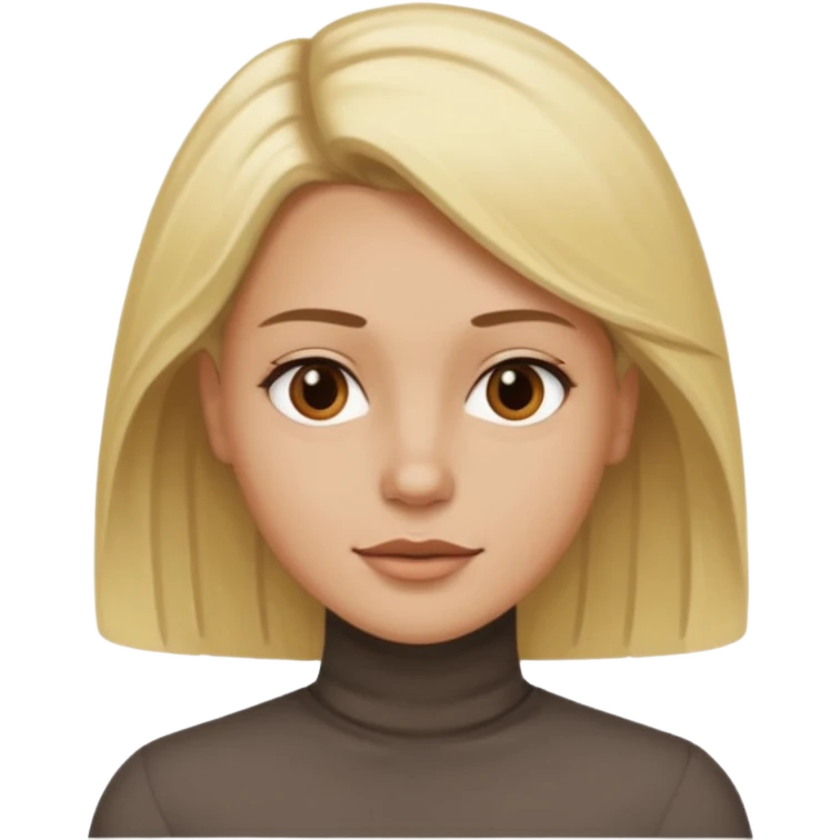 One woman medium length blond highlights hair
One man medium dark skin no hair emoji