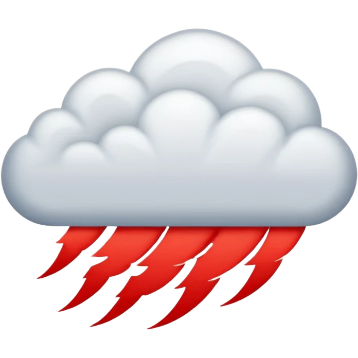 thunder red emoji