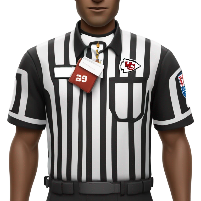 NFL Referee with Chiefs logo emoji