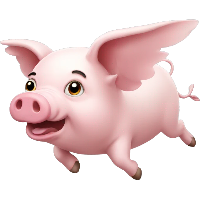 Flying pig emoji
