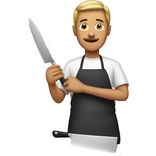 Guy with knife cooking emoji