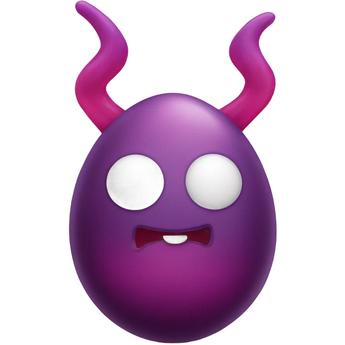 jellycat egg with devil horns  emoji