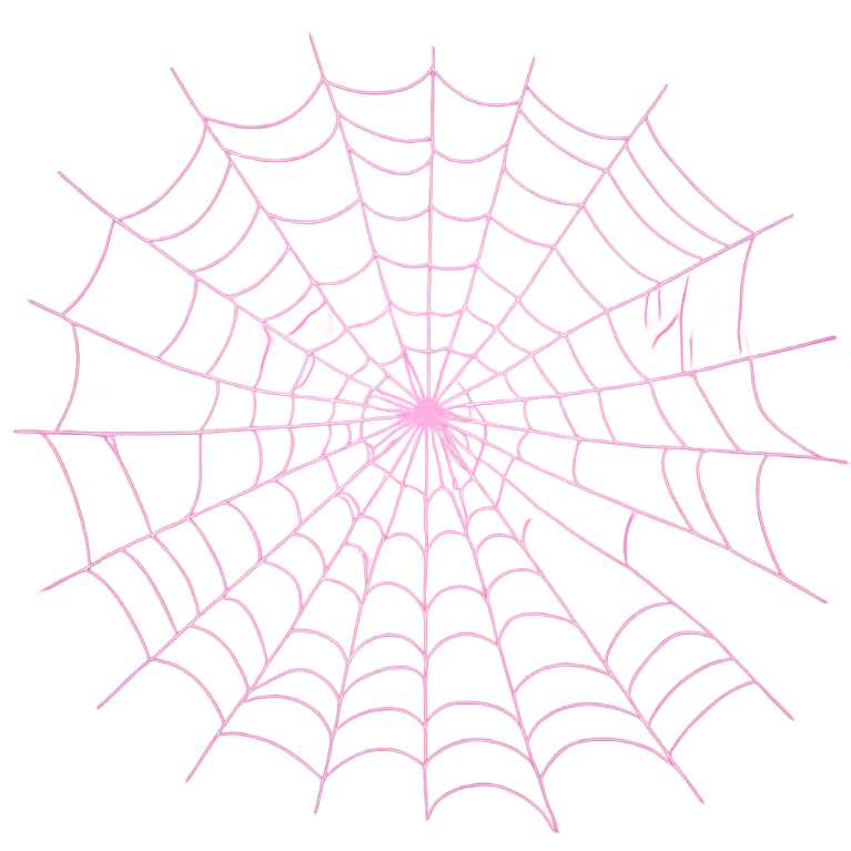 Pink spider web emoji