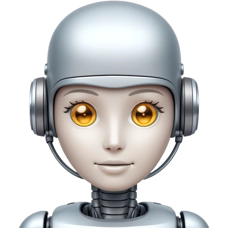 A friendly robot AI SMM specialist emoji