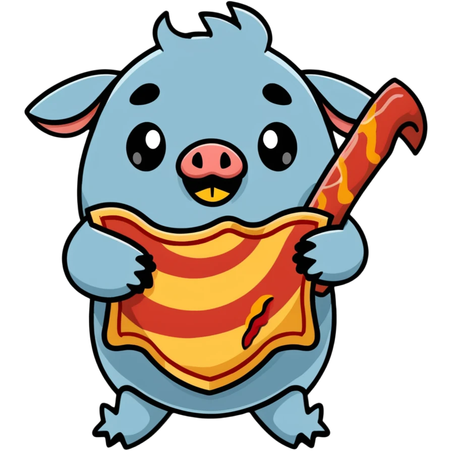 hungry Stitch with bacon emoji