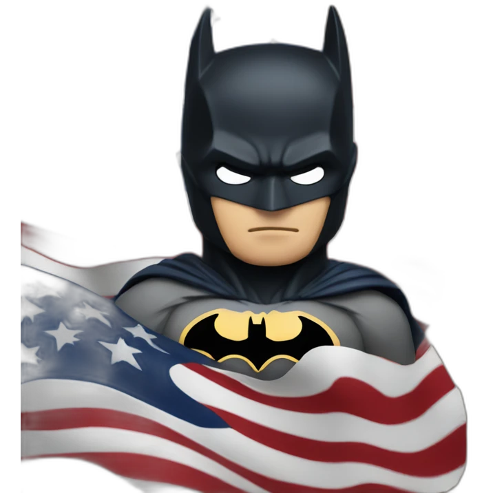 Batman with America flag emoji