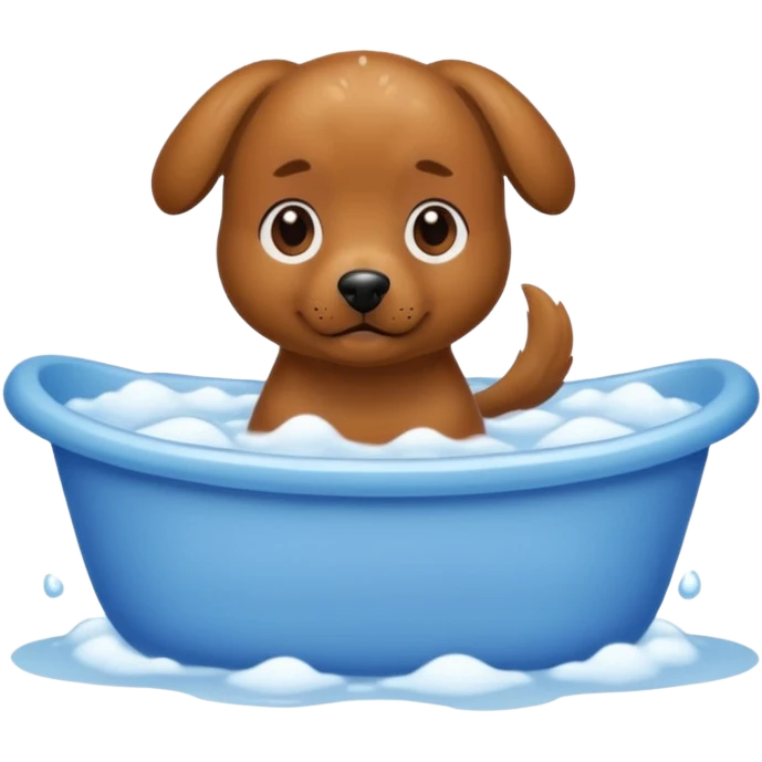 Bathing dog emoji