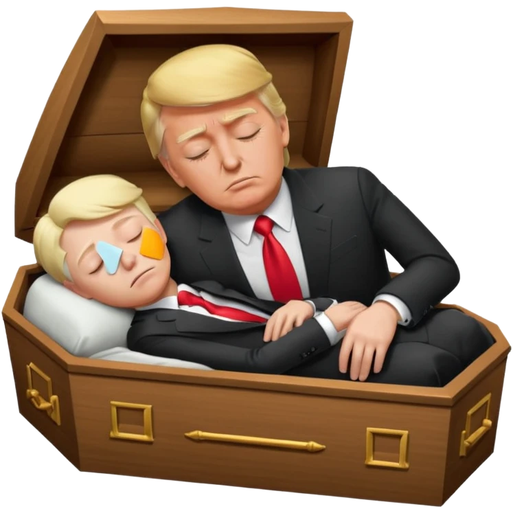 donald trump sleeping in coffin emoji