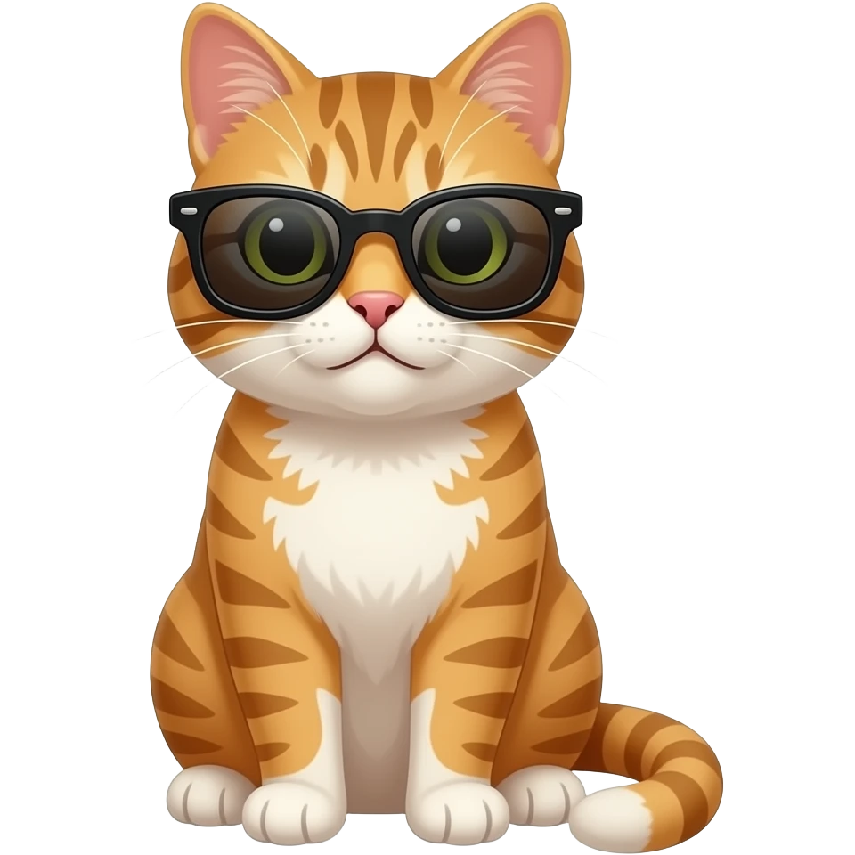 Cat wearing sunglasses emoji