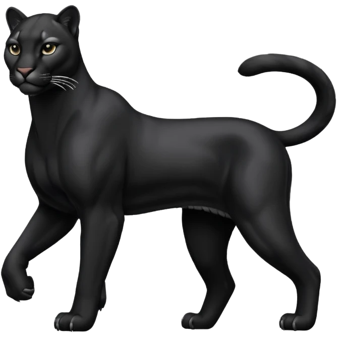 Black puma emoji