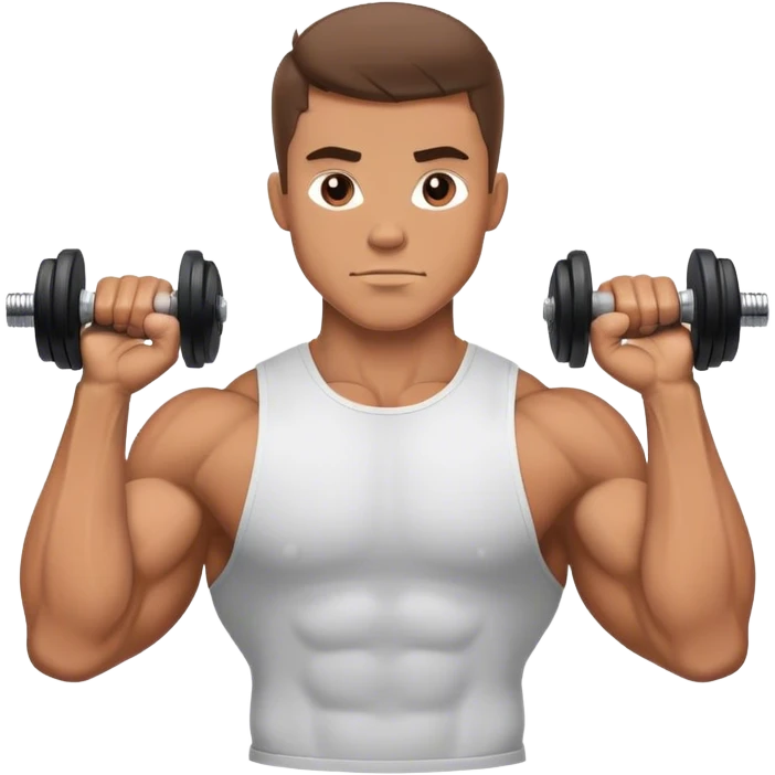 guy how to do bicep curls emoji