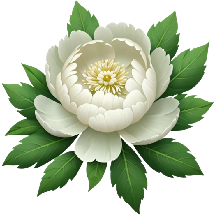 White peony bouquet emoji