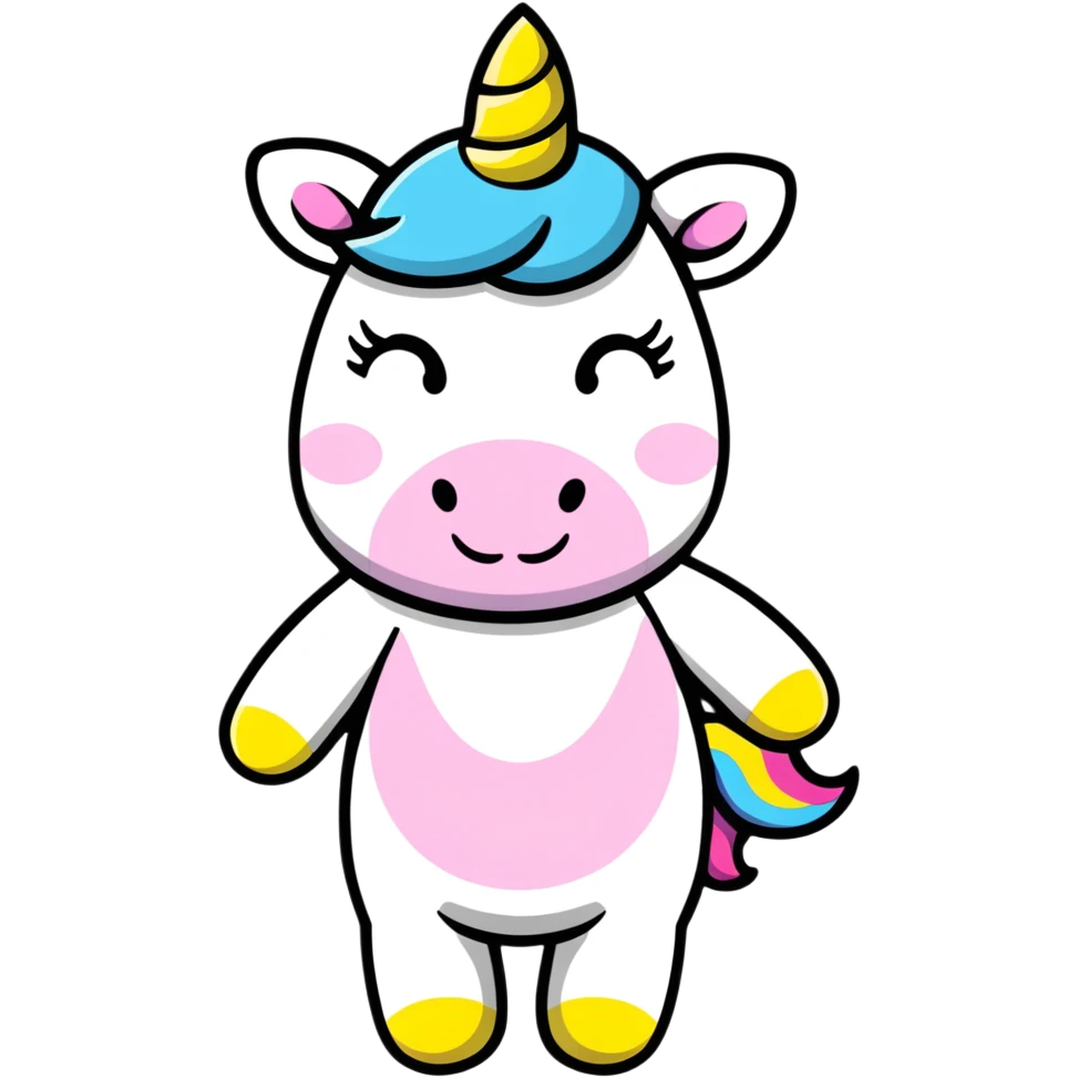very interested unicorn emoji