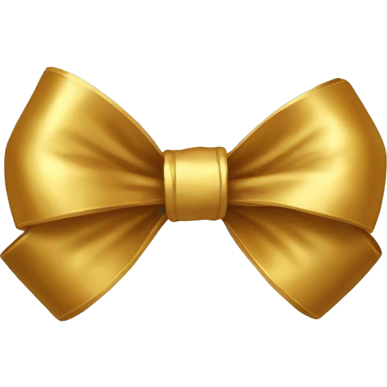 Gold bow emoji
