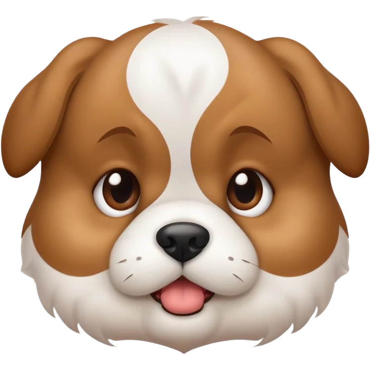 cute grimacing puppy with concerned eyes emoji