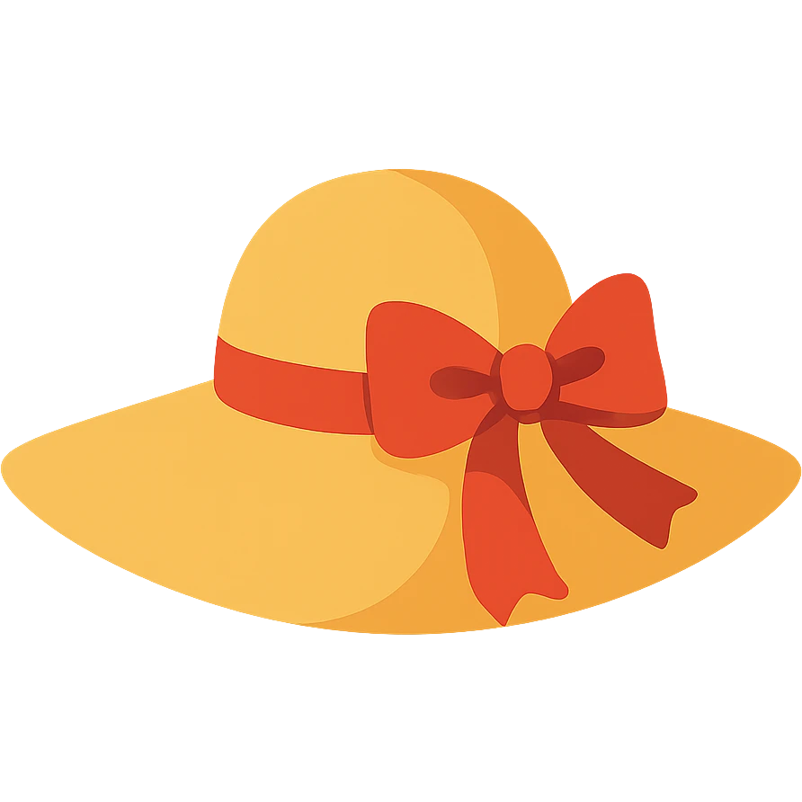 Flat design style Sophie hat emoji