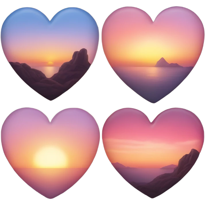 Cuore con sfumature del tramonto  emoji