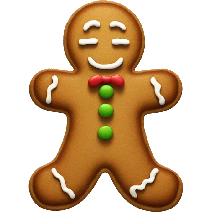 one gingerbread man shaped emoji