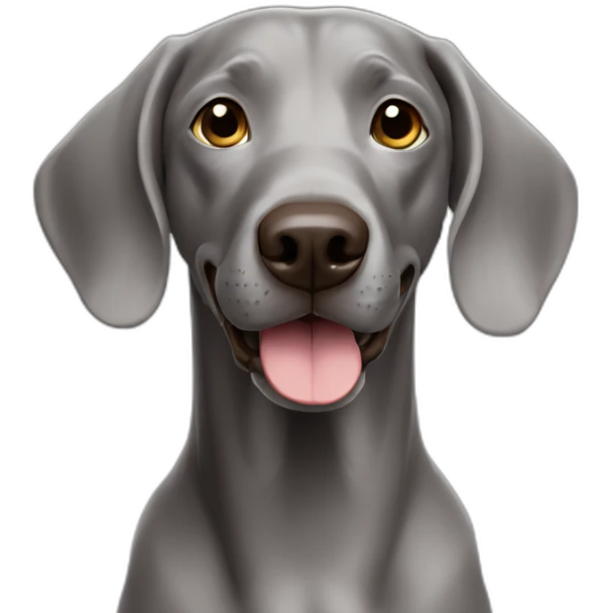smiling-weimaraner emoji
