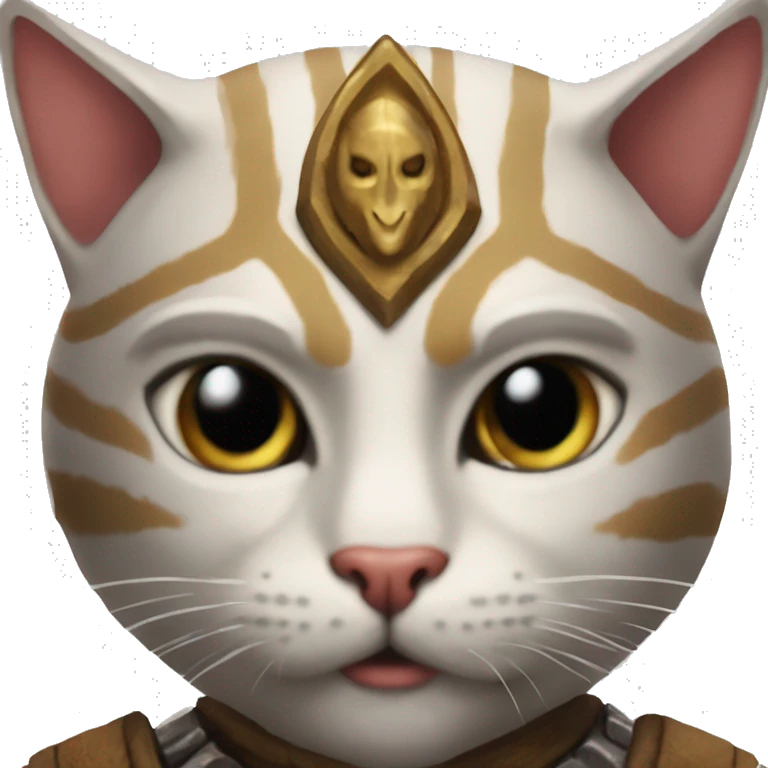 a cat waring god of war derss emoji
