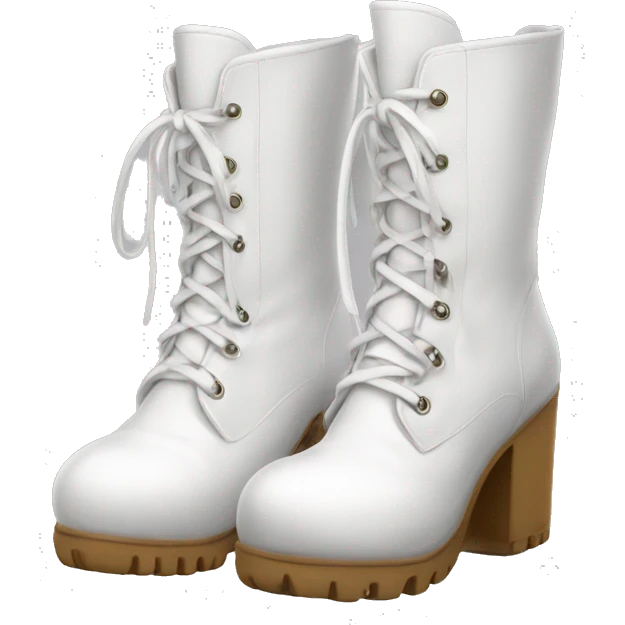 Puffy oversized chunky white boots emoji