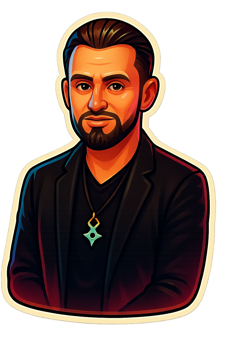 нарисуй в таком же стиле как девушка во вложении человека на втором фото, без фона emoji