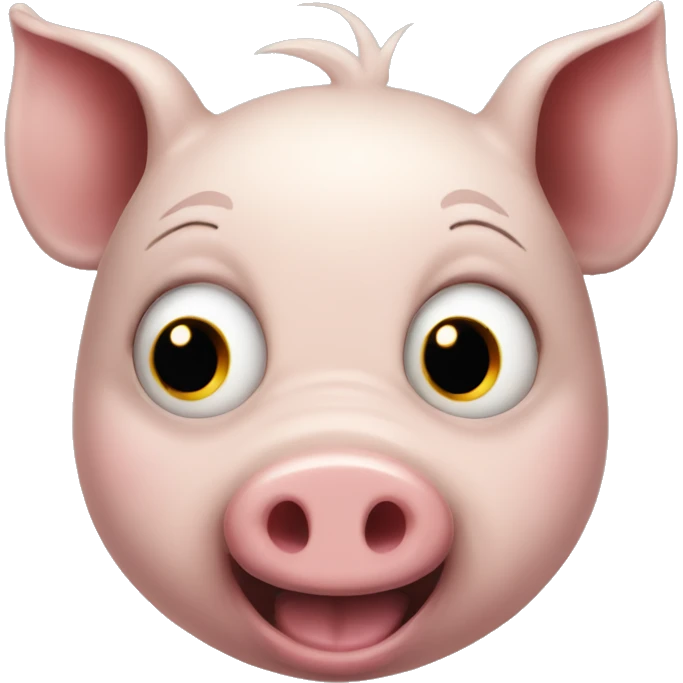 smiling boy pig in horror theme emoji