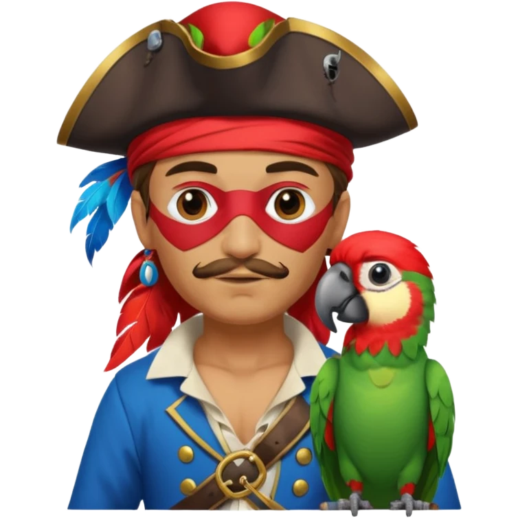 pirate and parrot emoji