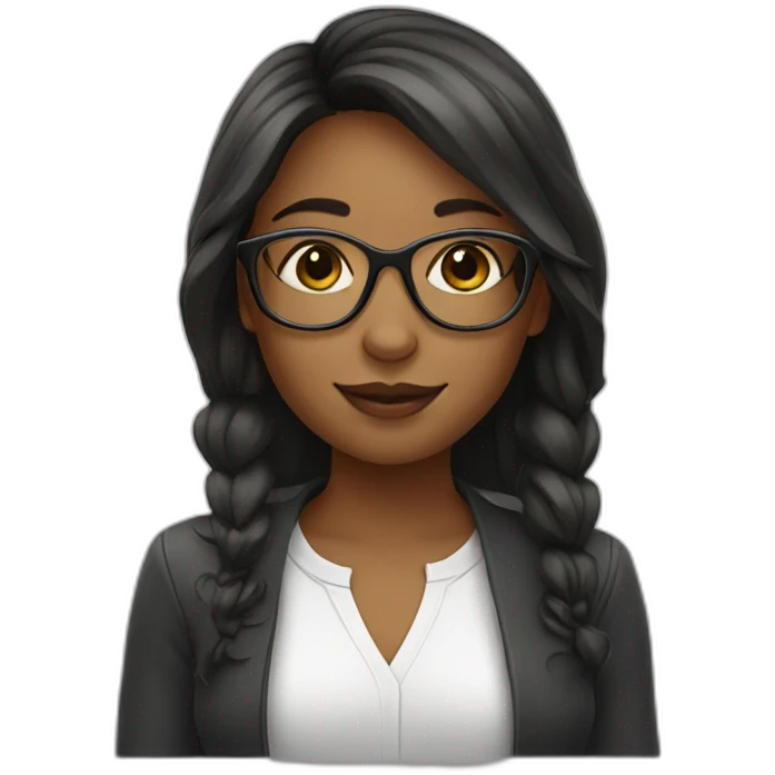 girl with glasses emoji
