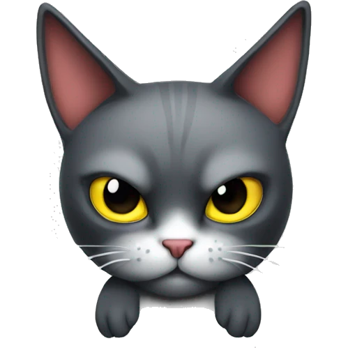 Cat with evil ears emoji
